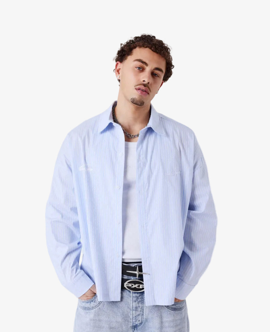 PXP shirt/overhemd licht blauw - lab10streetwear.nl