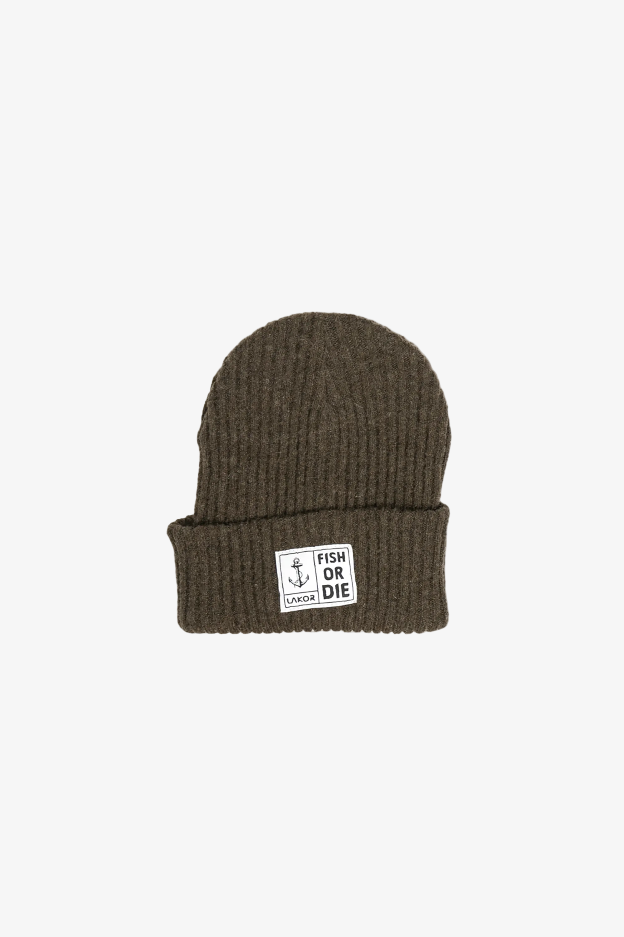 Fish or Die Beanie - Light Brown - LAB10streetwear
