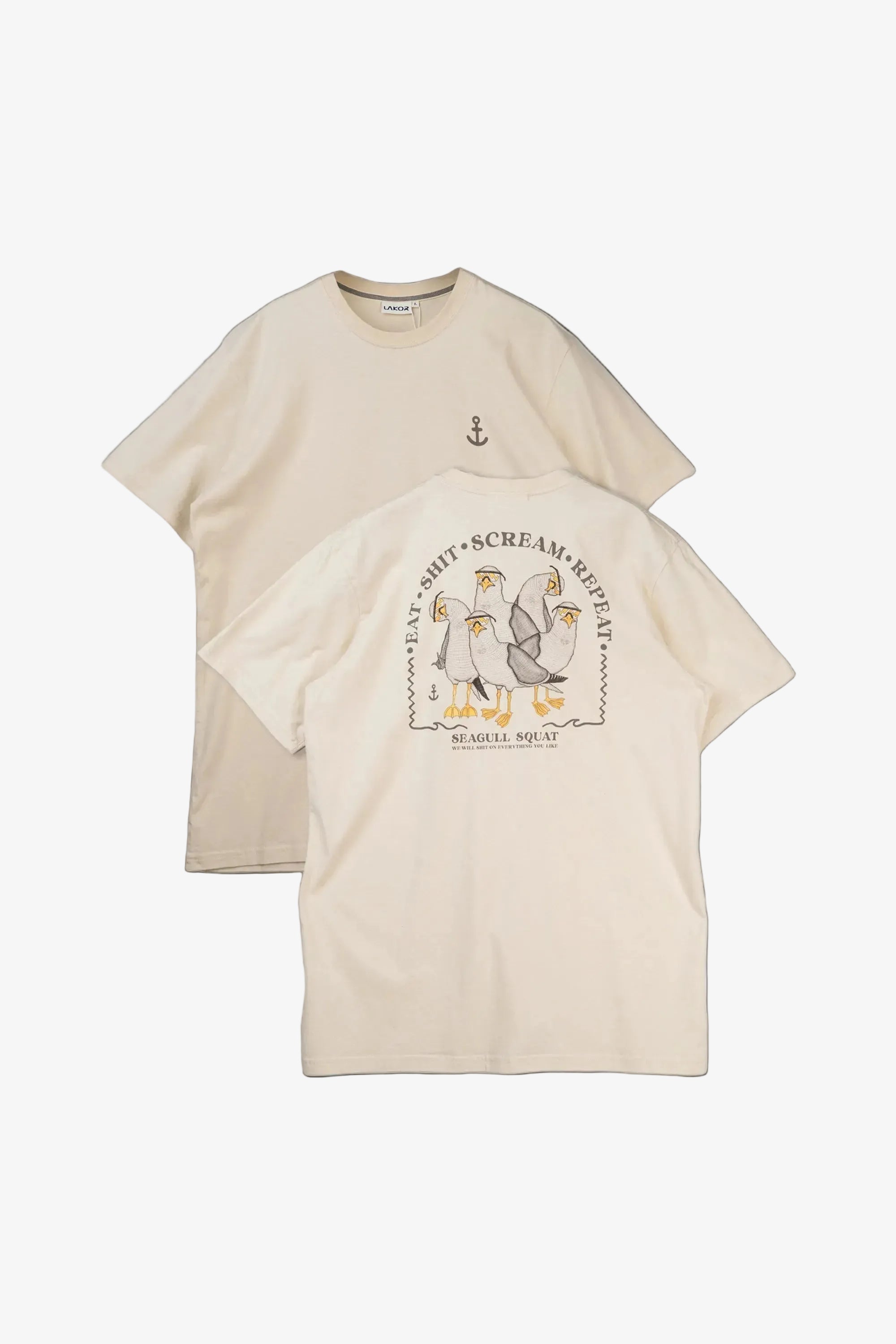 Lakor Seagull Squad Back T-Shrit - Rainy Day - Lab10streetwear.com