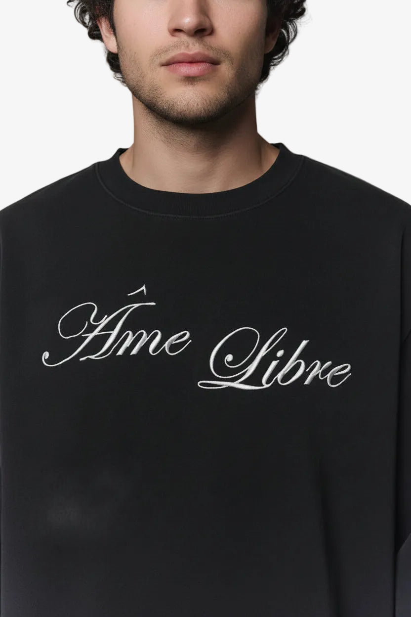 Ame Libre Observer Longsleeve Washed Grey - lab10streetwear.nl