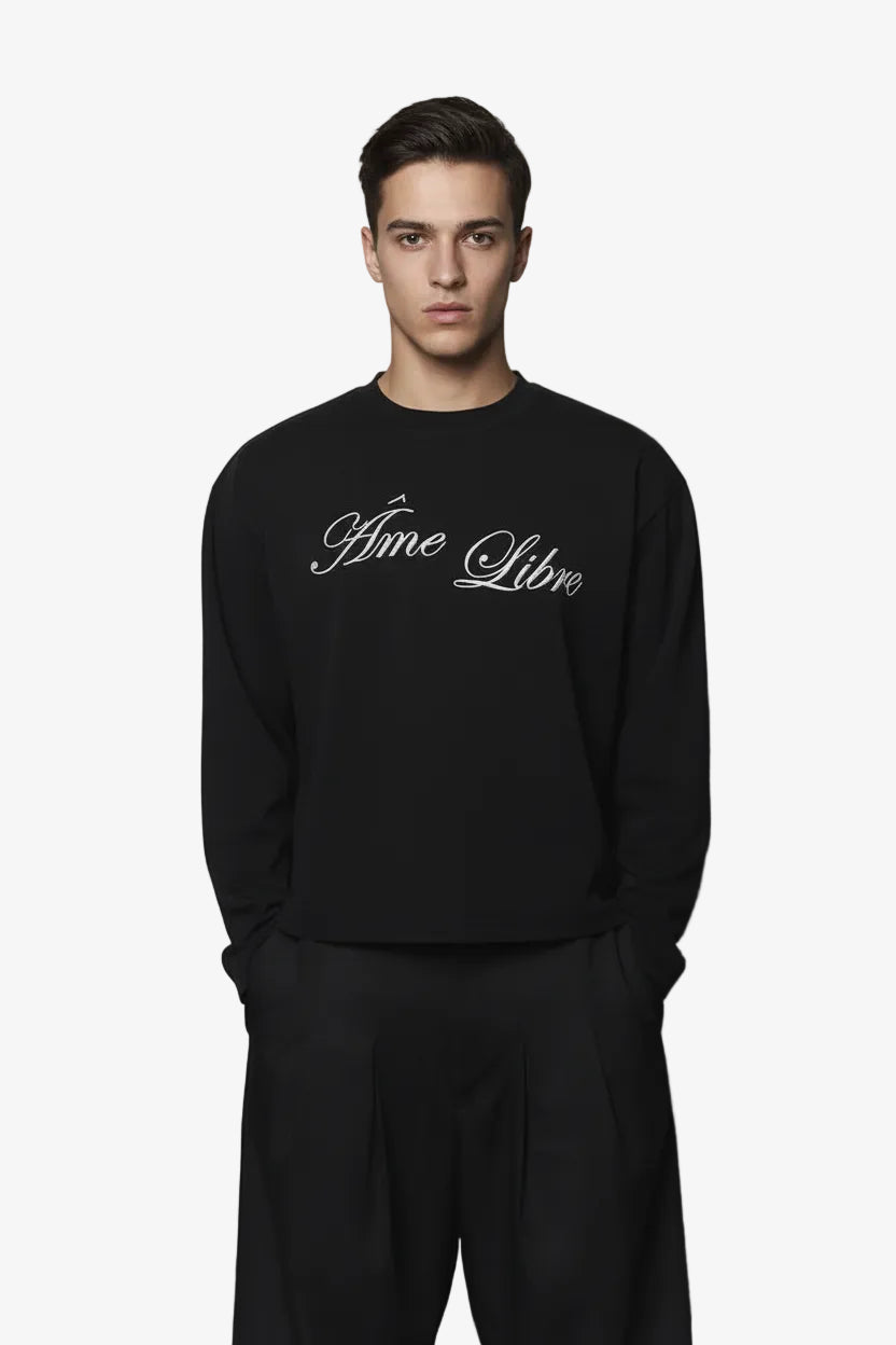 Ame Libre Observer Longsleeve Washed Grey - lab10streetwear.nl
