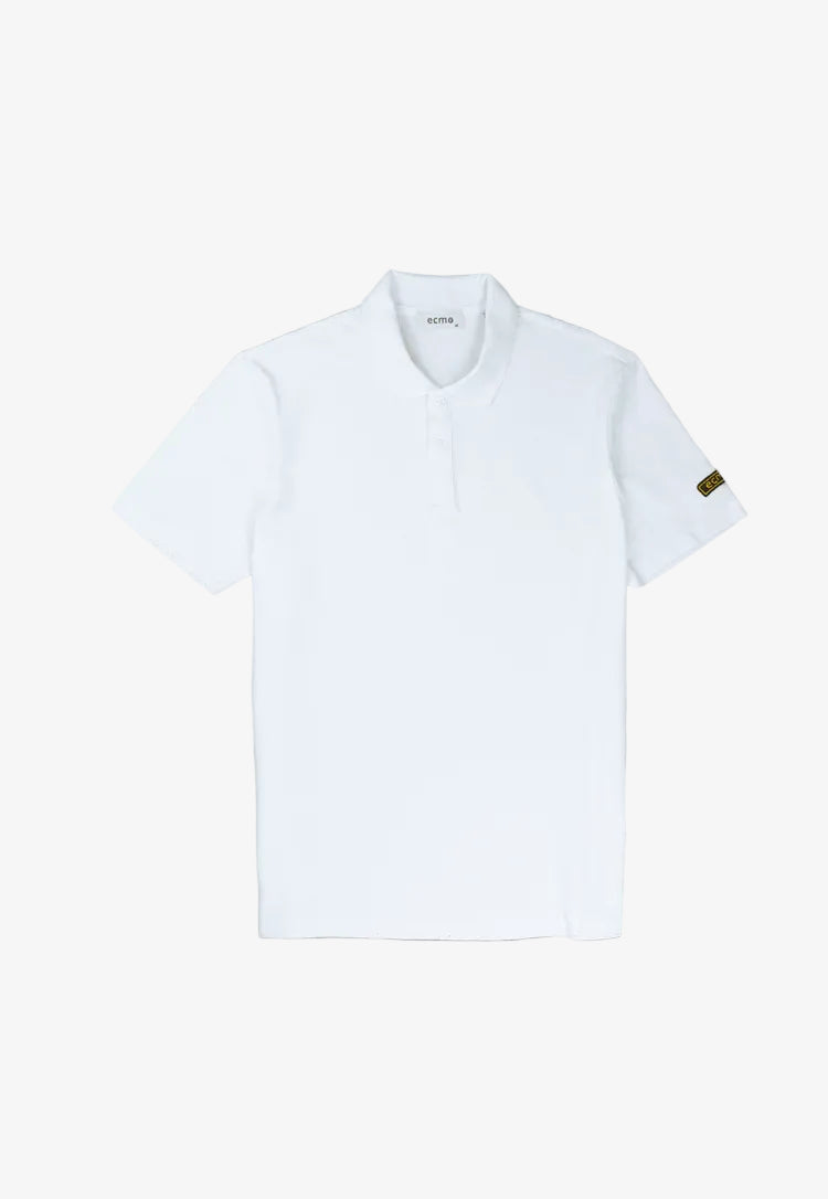 ecmo Supima® Badge Polo Shirt - Wit lab10streetwear.nl