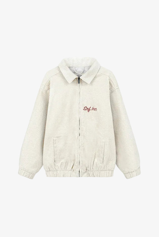 surf.inc Cord Baseball Jacket - Vintage White- lab10streetwear.nl