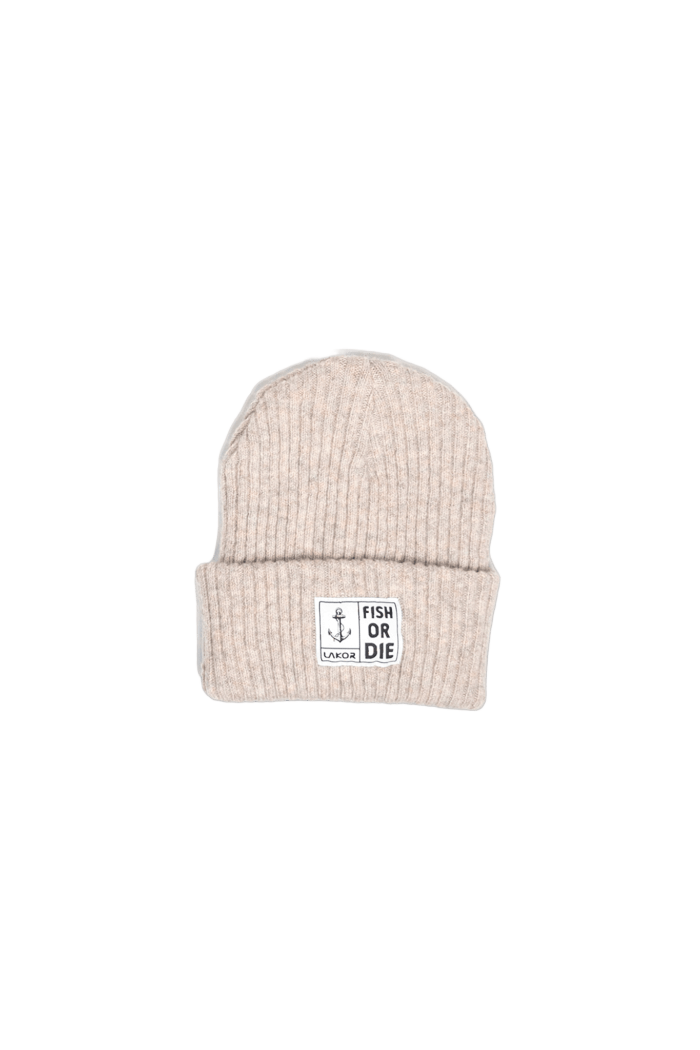 Fish or Die Beanie - Sand - LAB10streetwear