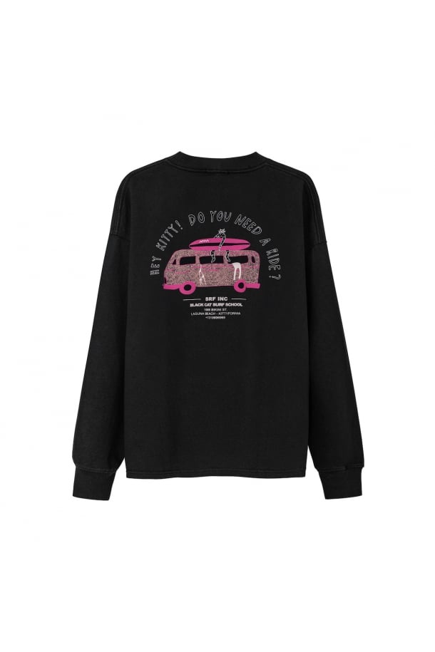 Kitty Longsleeve - Acid Black - LAB10streetwear
