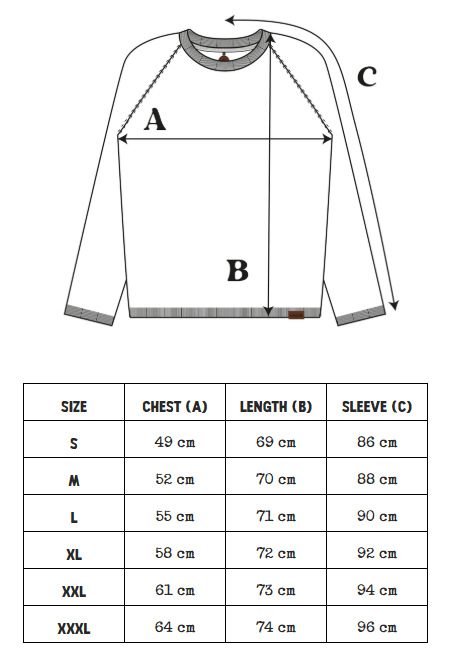 Lakor Topknot knit maattabel - Lab10streetwear.com