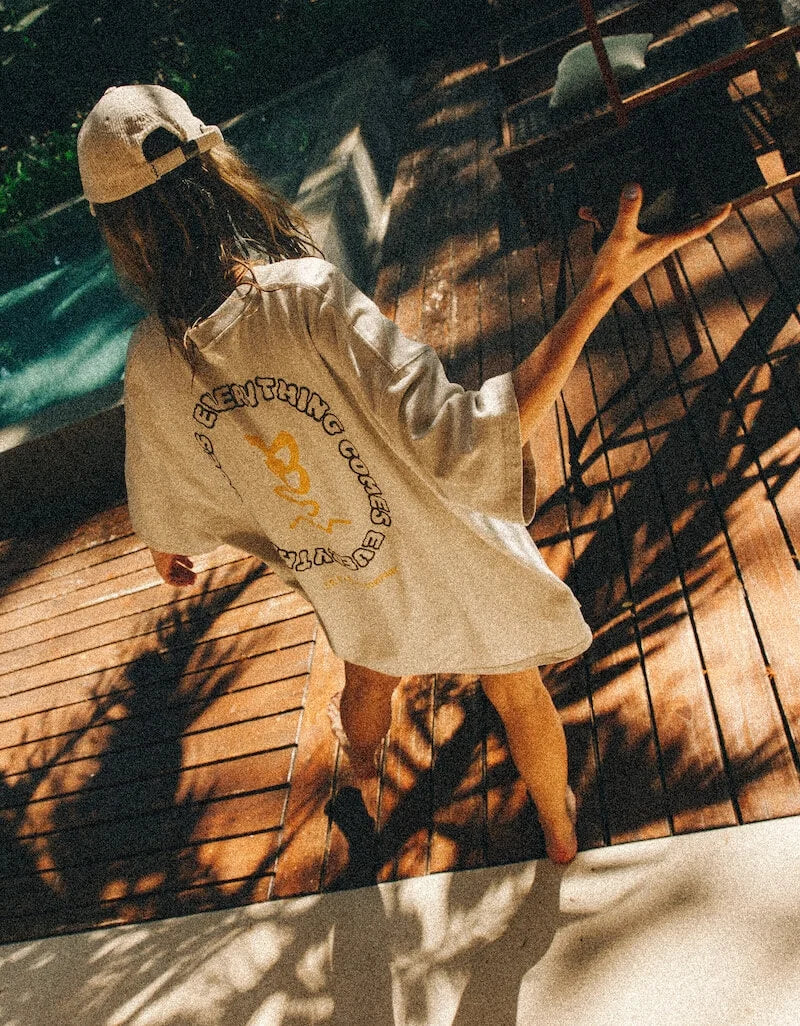 Surf.inc - Power Flower Tee - Dirty White - Lab10streetwear.nl