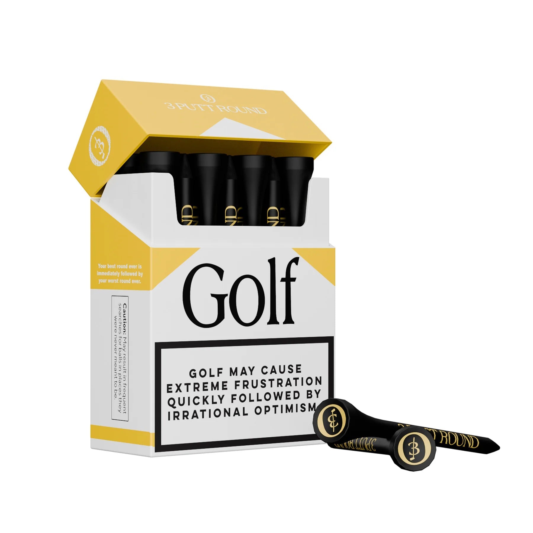 Set van 3 Gold Golf Addiction Tee Packs - LAB10streetwear