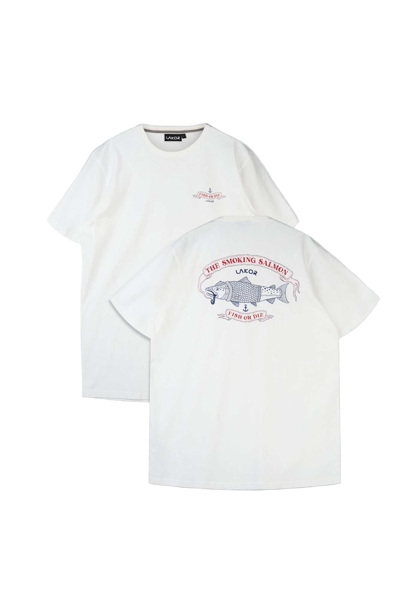 The Smoking Salmon T-Shirt - Star White - LAB10streetwear