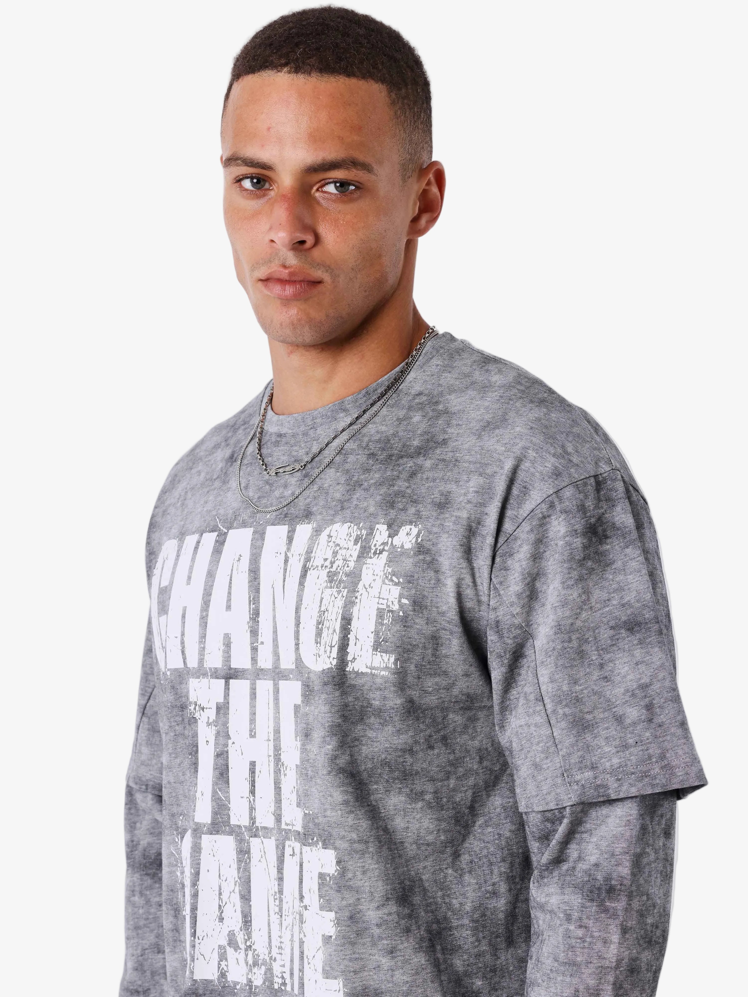 PXP - Longsleeve Shirt Vintage Effect Grijs - Lab10streetwear.nl