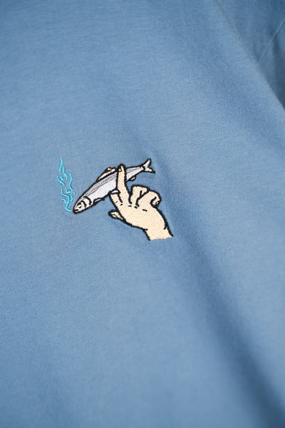 Lakor Mini Smoking Fish Hand T-Shirt - Bering Sea - Lab10streetwear.com