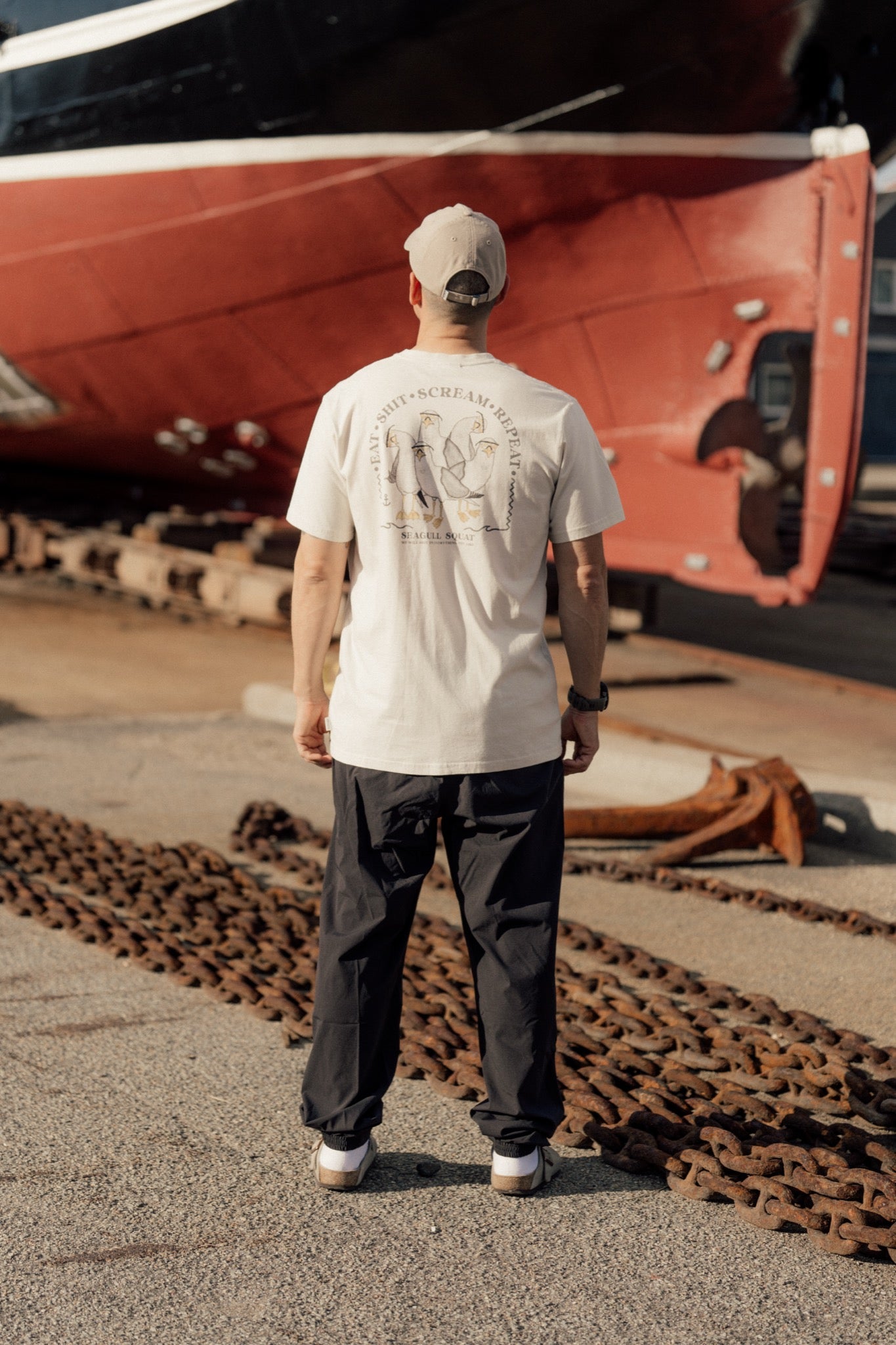 Lakor Seagull Squad Back T-Shrit - Rainy Day - Lab10streetwear.com