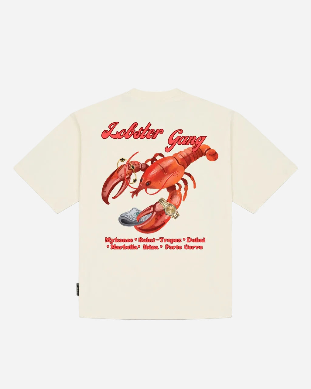 Oversized Backprint T-Shirt LOBSTER GANG - Off White - lab10menswear.nl