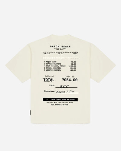 Oversized Backprint T-Shirt BARON BEACH BILL - Off White - lab10menswear.nl