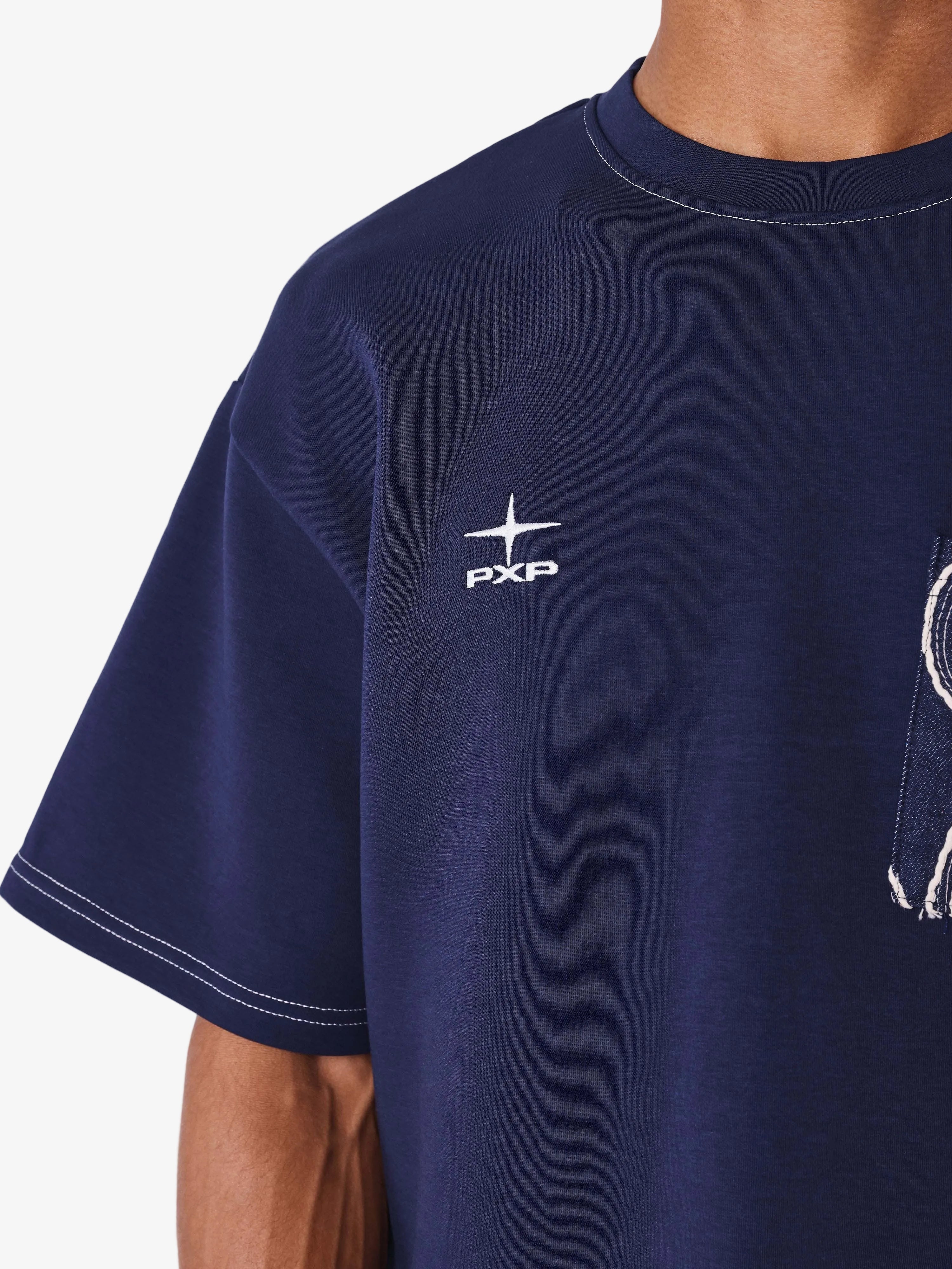 PXP Bandana T-shirt Blauw - Lab10streetwear.nl