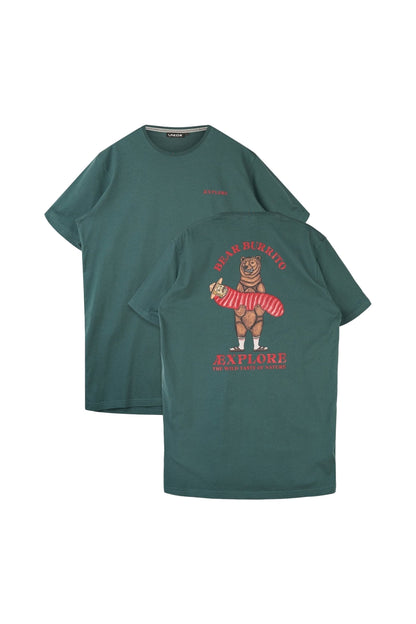 Bear Burrito T-Shirt - Green Gables - LAB10streetwear