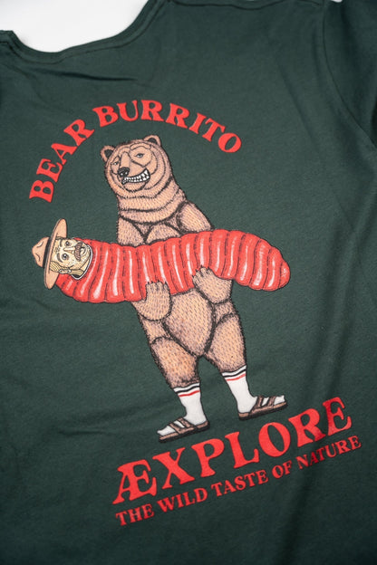 Bear Burrito T-Shirt - Green Gables - LAB10streetwear