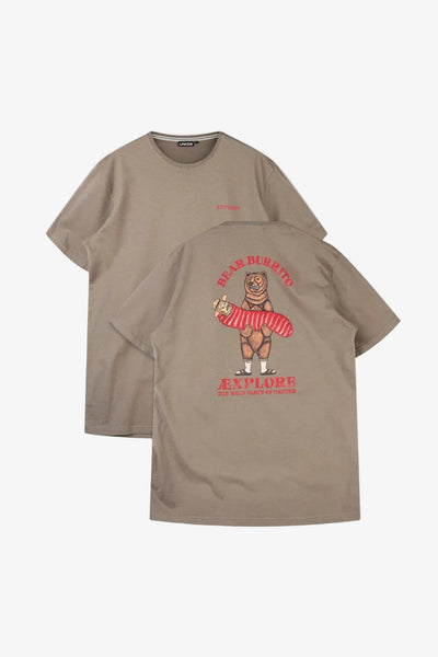 Bear Burrito T-Shirt - Morel - LAB10streetwear
