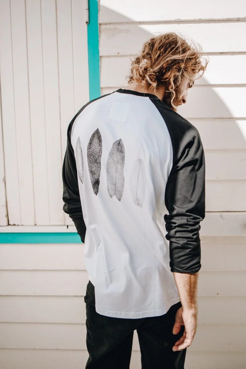 surf.inc Boards Longsleeve- Black & White -lab10streetwear.nl