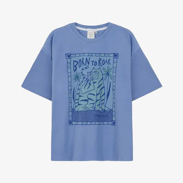 surf.inc Born To Roar Box Tee - Denim Blue -lab10streetwear.nl