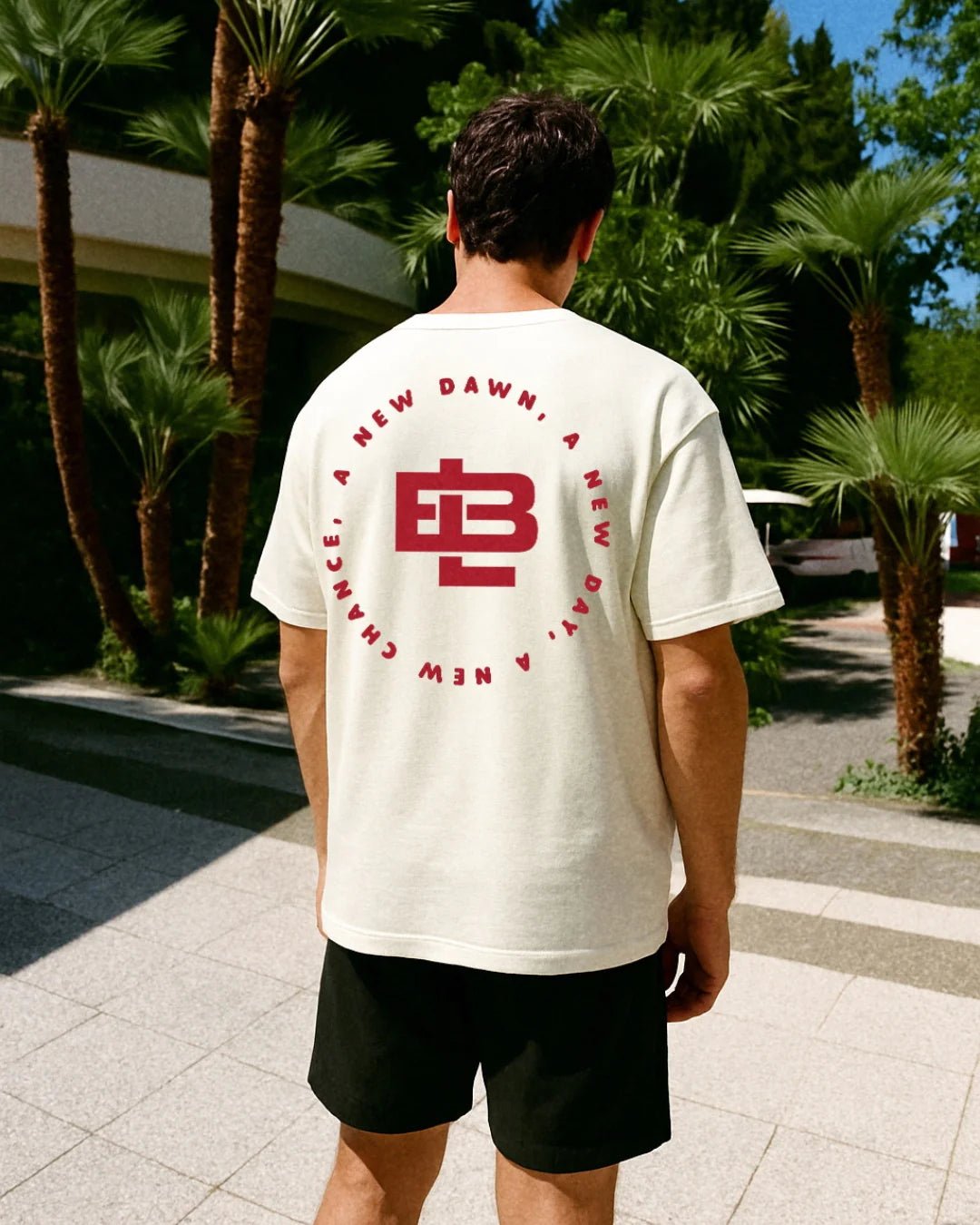 Circle T-shirt - Off White - LAB10streetwear