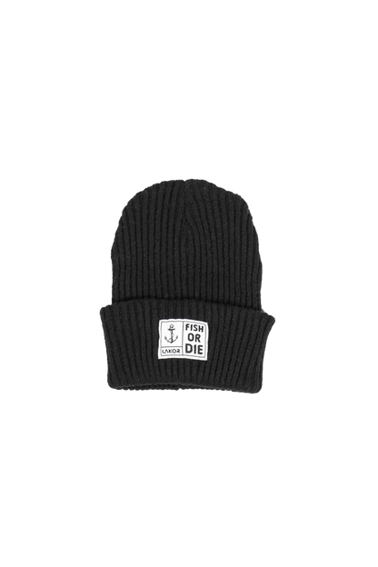 Fish or Die Beanie - Black - LAB10streetwear