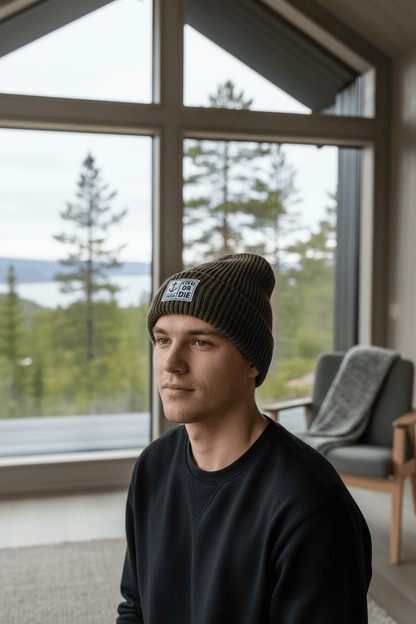 Fish or Die Beanie - Green - LAB10streetwear