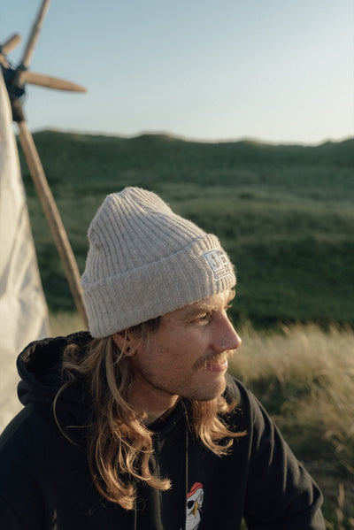 Fish or Die Beanie - Sand - LAB10streetwear