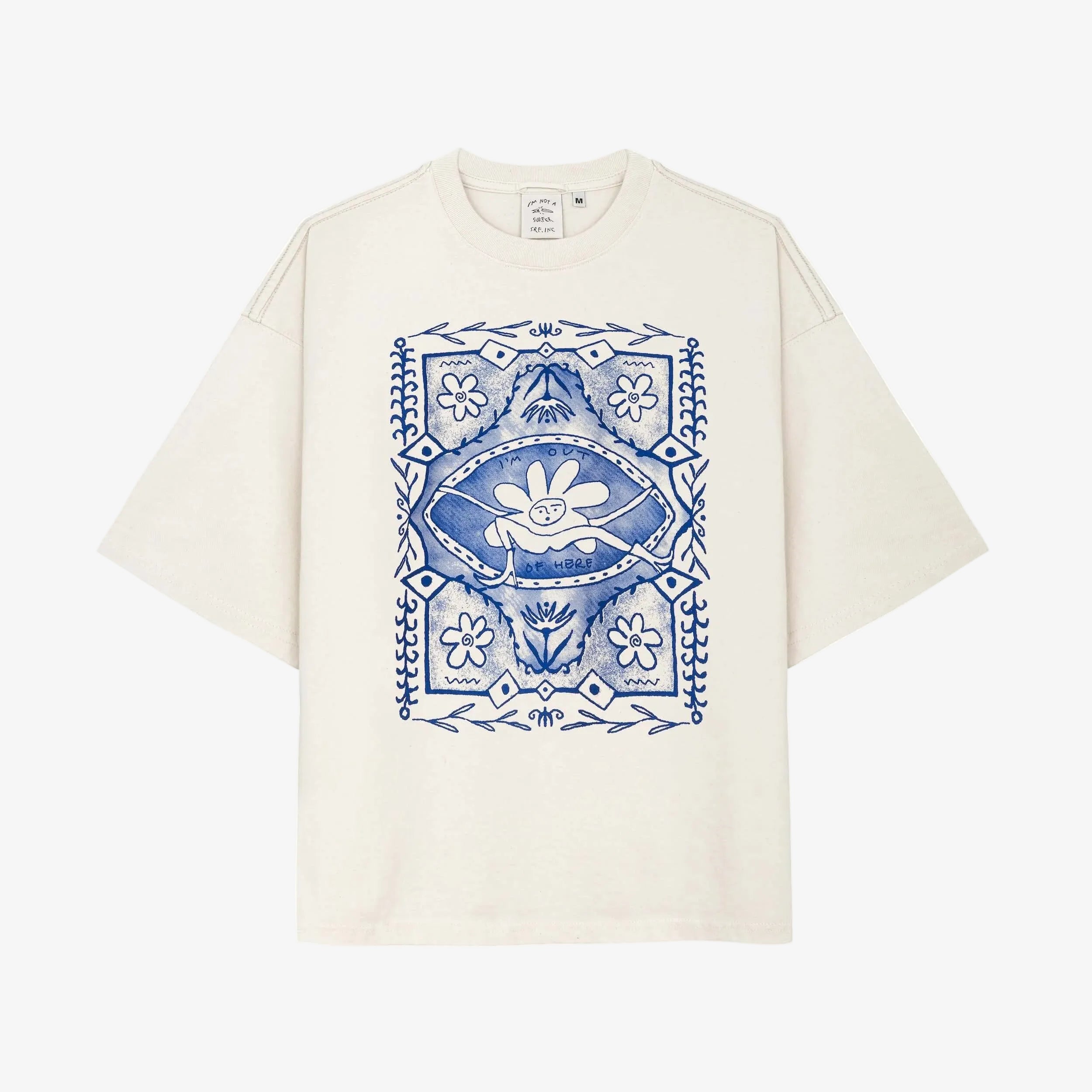 surf.inc i-m-out-tee-vintage-white - lab10streetwear.nl