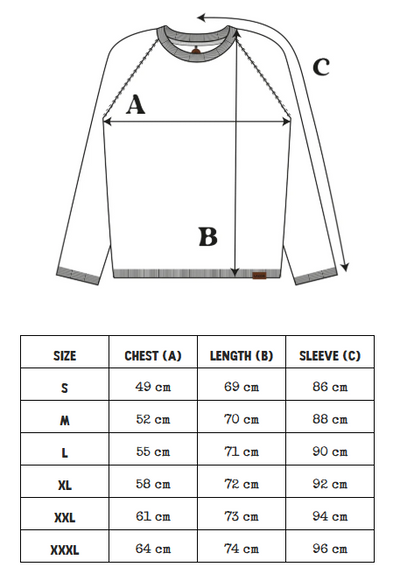 Lakor Topknot knit maattabel - Lab10streetwear.com