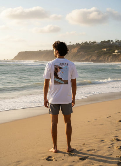 Malibu California T-Shirt - Off White - LAB10streetwear