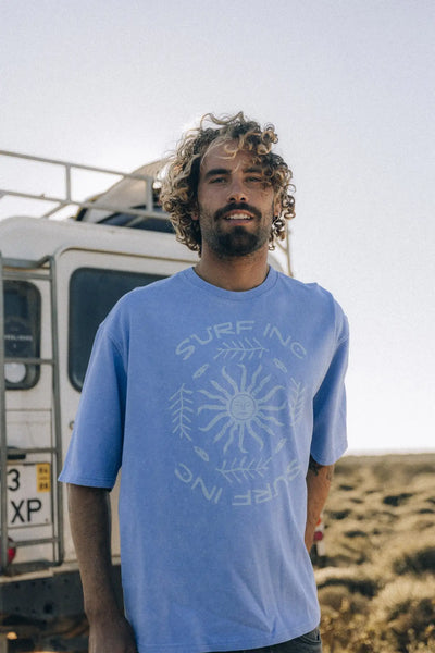 Surf.inc Mellow Angry Sun Tee - Denim Blue - Lab10streetwear.nl