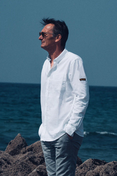 Ecmo Oxford Shirt Badge - Wit - lab10streetwear.nl
