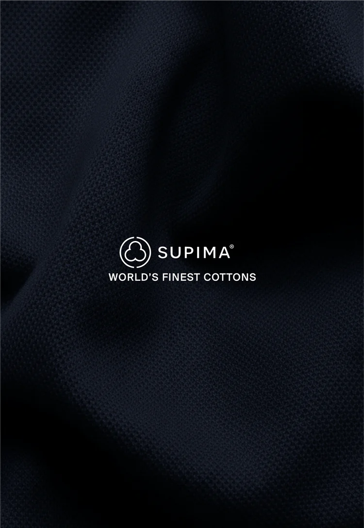 Ecmo Supima® Badge Polo Shirt - Navy lab10streetwear.nl