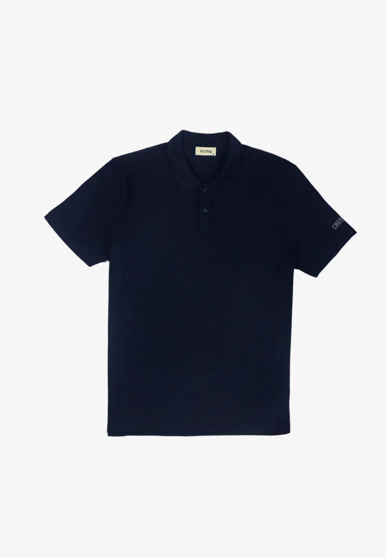 Ecmo Supima® Badge Polo Shirt - Navy lab10streetwear.nl