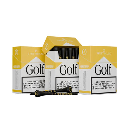 Set van 3 Gold Golf Addiction Tee Packs - LAB10streetwear