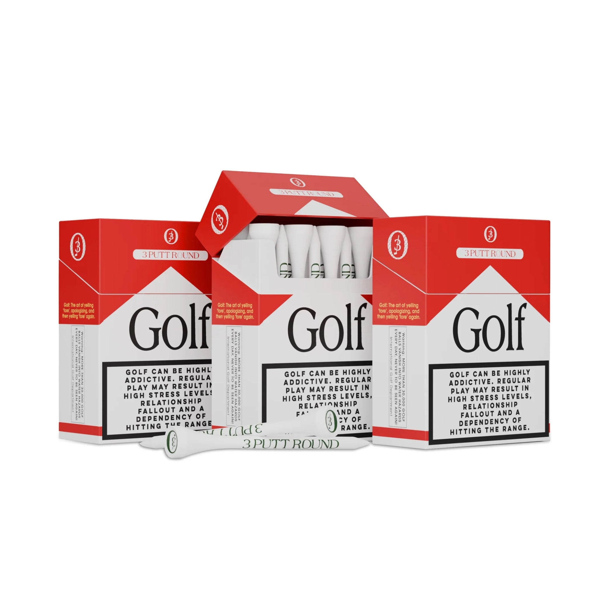Set van 3 Red Golf Addiction Tee Packs - LAB10streetwear