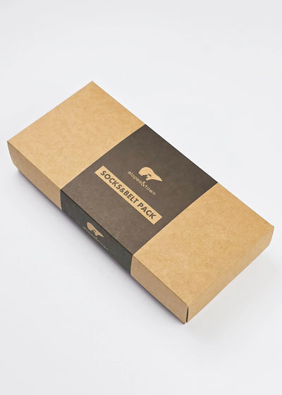 Sokken en Riem Geschenkdoos - Burgundy