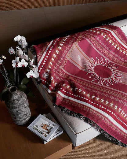 Sunset Burgundy Blanket - LAB10STREETWEAR