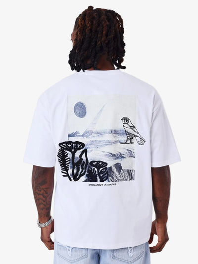 PXP - Gborduurd t-shirt wit - Lab10streetwear.nl