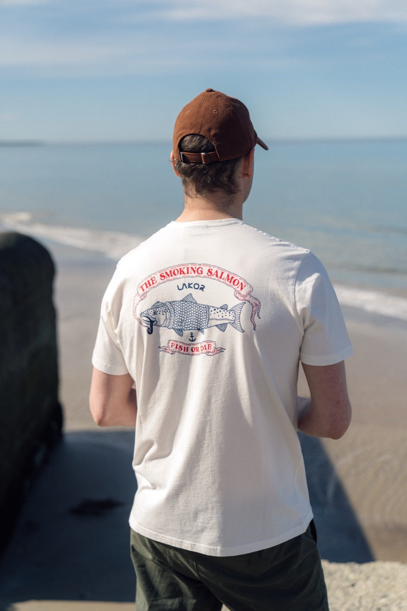 The Smoking Salmon T-Shirt - Star White - LAB10streetwear