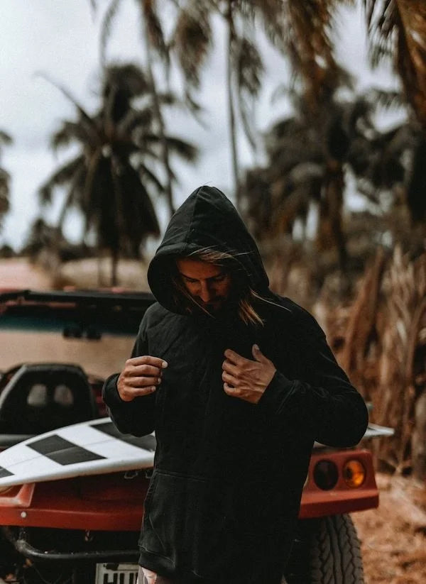 surf.inc Tranquilo Hoodie - Acid Black -lab10streetwear.nl