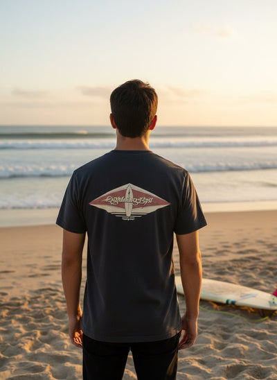 Wave Rider T-Shirt - Zwart - LAB10streetwear